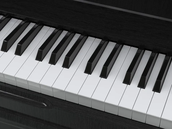 Piano toetsen close-up shot — Stockfoto