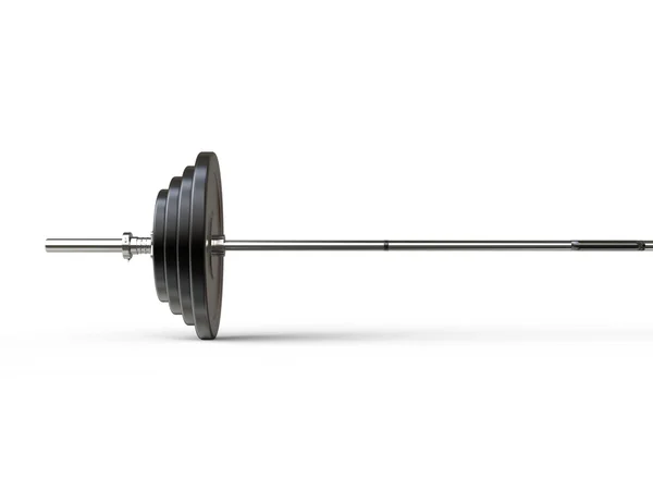Barbell wagi z różnych płyt masy na go - cut strzał — Zdjęcie stockowe