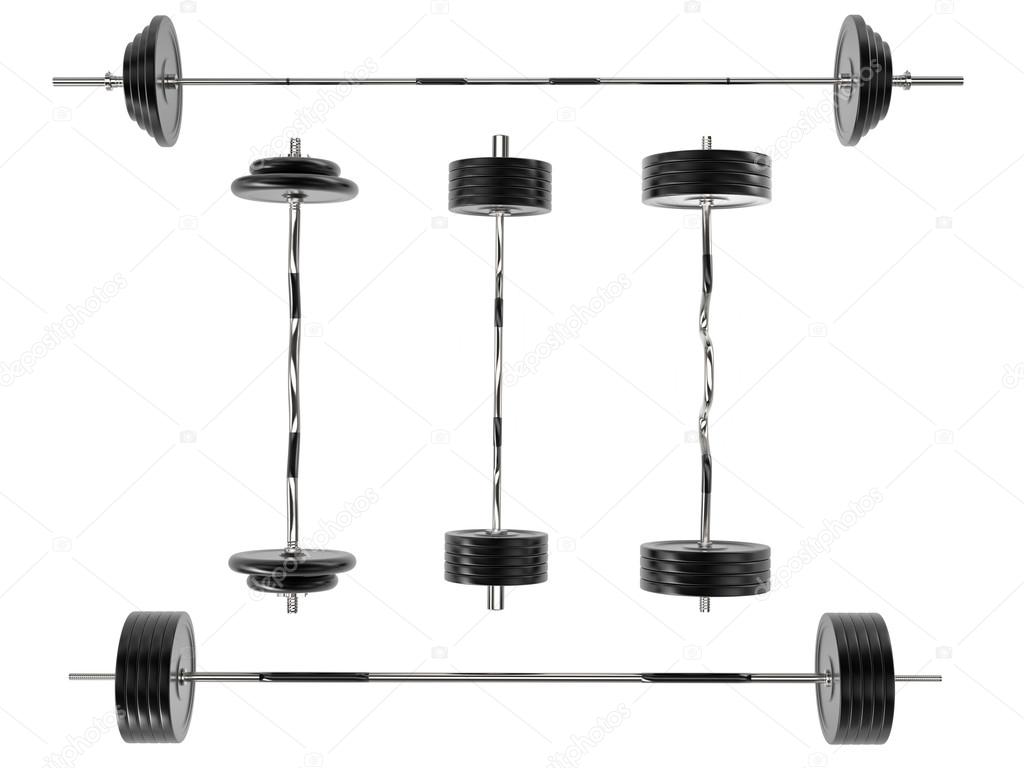 Barbell Weights With Standard And Olympic Weight Plates As Well As