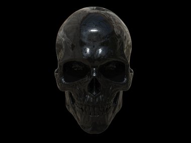 Metalik Siyah kafatası