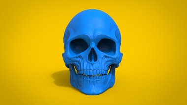 Mavi kafatası - 3d çizim