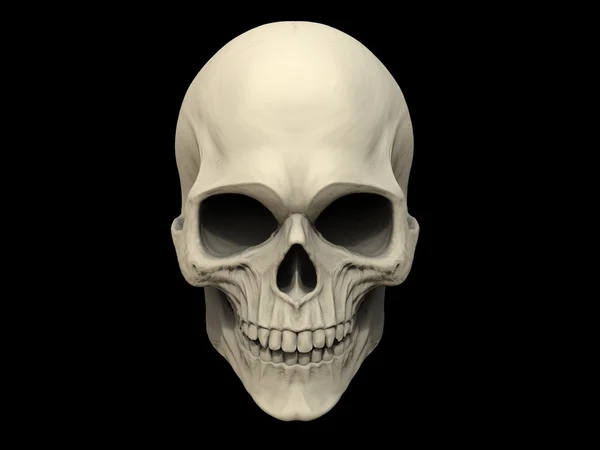 Skull on black background — Stock Photo, Image