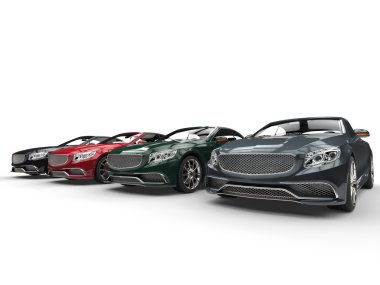 Satır modern iş otomobil - klasik vintage renkleri