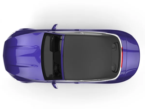 Violetti auto - ylhäältä — kuvapankkivalokuva
