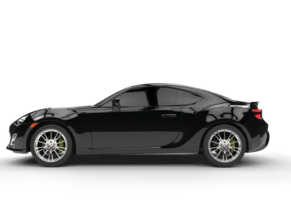 Genérico coche deportivo negro - vista lateral — Foto de Stock