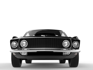 Siyah kas araba - açık portre vurdu