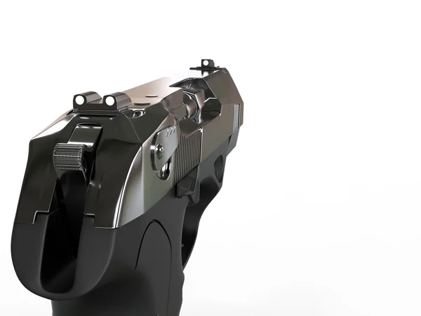 Semi - pistola automática - FPS vista da mão esquerda — Fotografia de Stock