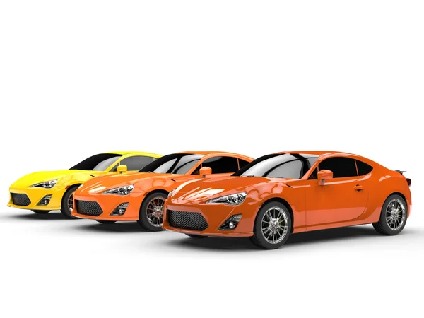 オレンジ色の一般的なスポーツ車 — ストック写真