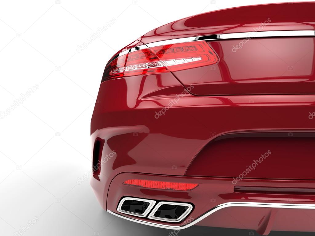 Red car taillight closeup shot
