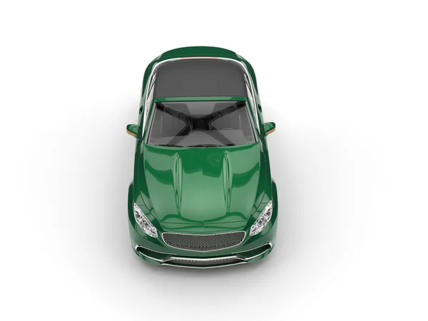 Green business car - studio shot - top view — Stock Photo, Image