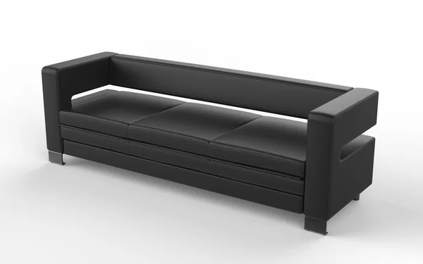 Sofá negro de estilo contemporáneo — Foto de Stock