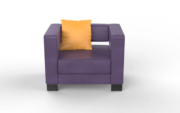 Стильне фіолетове сучасне крісло — стокове фото