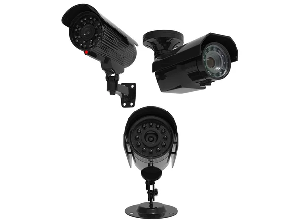 Três câmeras de vigilância — Fotografia de Stock