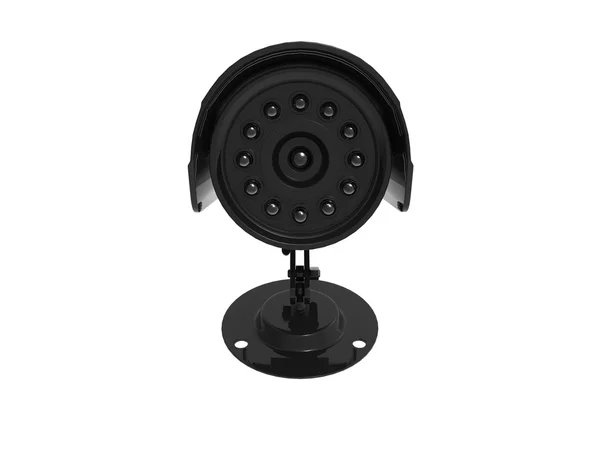 Câmera de vigilância de segurança comum - vista frontal — Fotografia de Stock