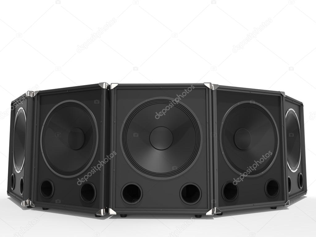 Subbwoofer speakers in a circle - front view