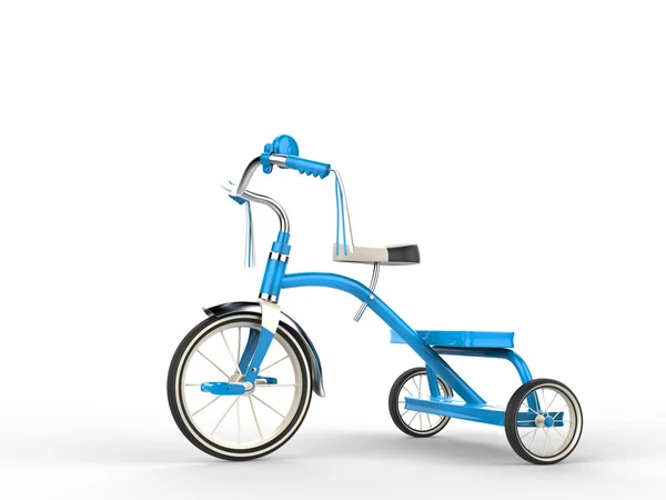 Tricycle bleu - vue latérale — Photo