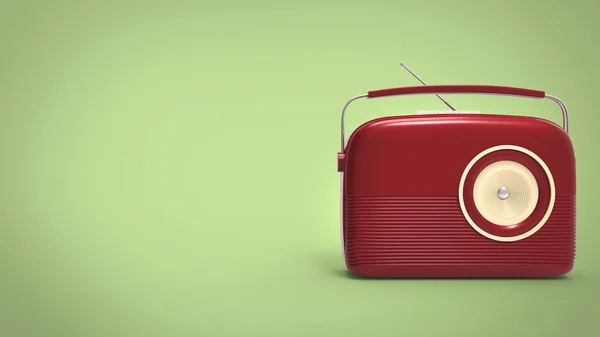 Kırmızı vintage radyo — Stok fotoğraf