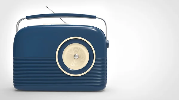 Koyu mavi vintage radyo — Stok fotoğraf