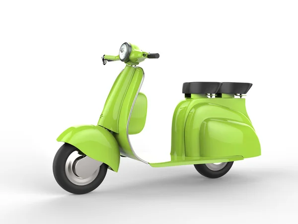 Bright green moped - side view — Stock Photo, Image