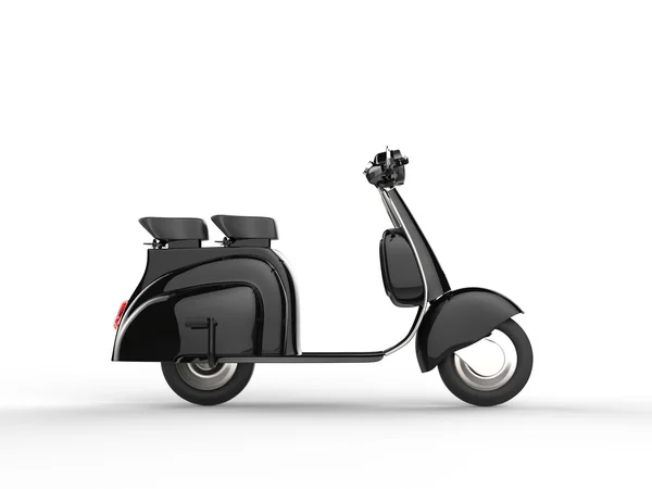 Zwarte scooter - zijaanzicht — Stockfoto