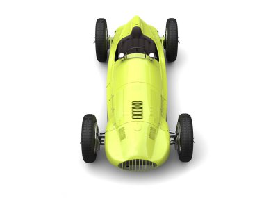 Tropikal yeşil yarış arabası - tepeden tırnağa