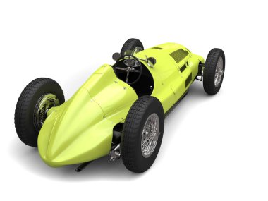 Tropikal yeşil yarış arabası - arka manzara