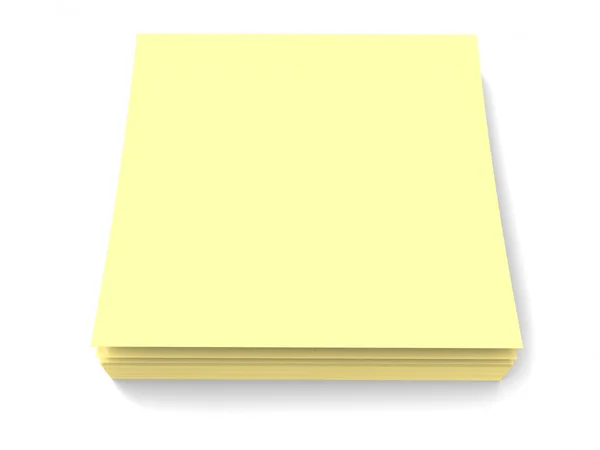Small Block Pale Yellow Sticky Notes — Stock Photo, Image
