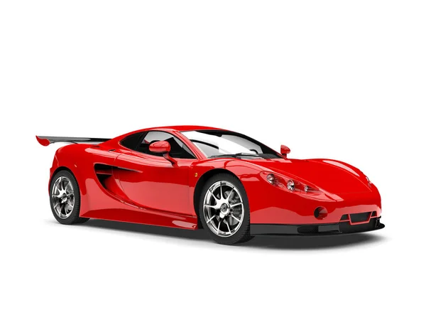 Glatter Roter Supersportwagen Schönheitsschuss — Stockfoto