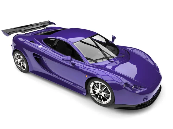 Royal Viola Moderno Veloce Super Car Vista Dall Alto Verso — Foto Stock