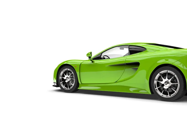 Chartreuse Zelené Moderní Rychlé Sporty Super Auto Boční Výstřely — Stock fotografie