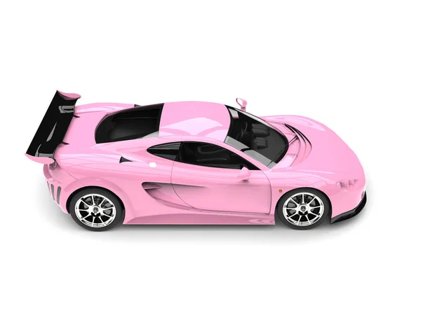 Cseresznyevirág Rózsaszín Modern Sport Szuper Autó Felülnézetből — Stock Fotó