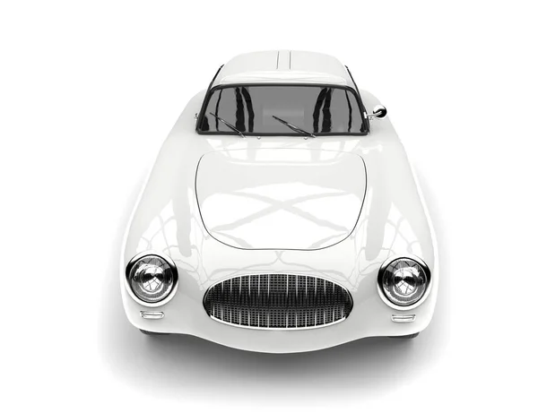 Старий Старовинний Чистий Білий Спортивний Автомобіль Вид Зверху — стокове фото