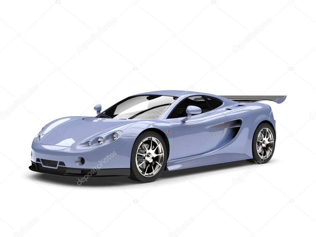 Light steel blue modern sports super car
