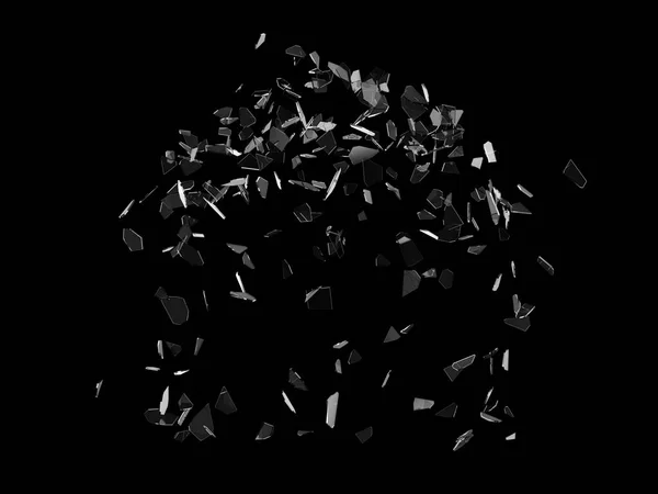 Hundreds Small Broken Glass Pieces — Stock Photo, Image