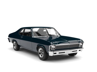 Midnight blue vintage muscle car clipart