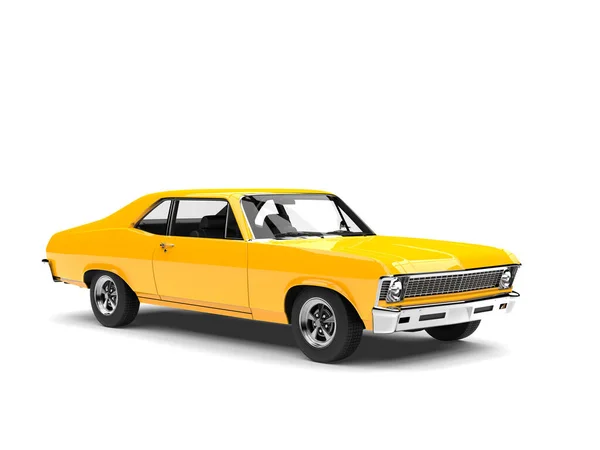 Canarias Amarillo Restaurado Coche Músculo Vintage Tiro Estudio — Foto de Stock