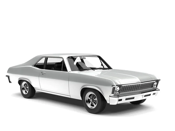 Metallic Silver Gray Restored Vintage Muscle Car — Stock Photo, Image