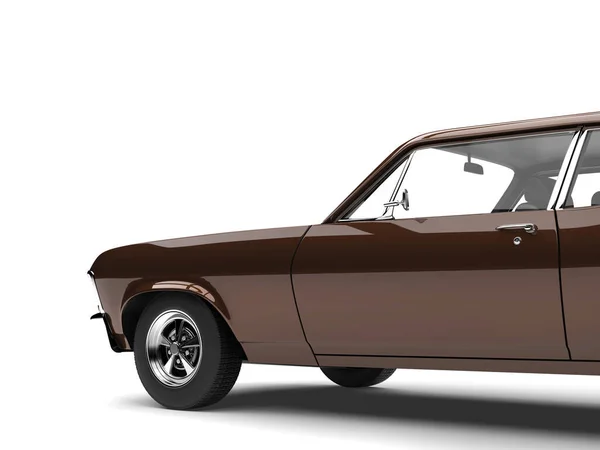 Chocolate Brown Old Vintage Muscle Car Cut Shot — Stock Photo, Image
