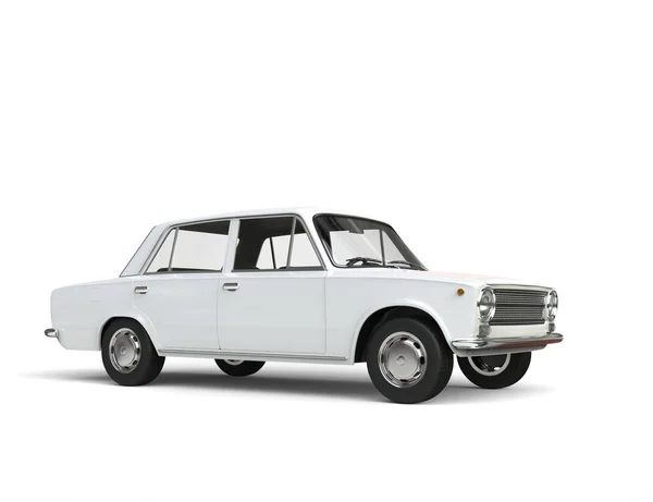 White Soviet Era Vintage Car — Stock Photo, Image
