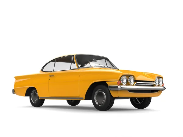 Dim Amarelo Carro Vintage Restaurado — Fotografia de Stock