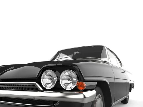 Jet Black Restored Vintage Car Headlights Closeup Shot — Stock Photo, Image