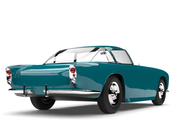 Dark Cyan Vintage Muscle Car Rear View — Stock Photo, Image