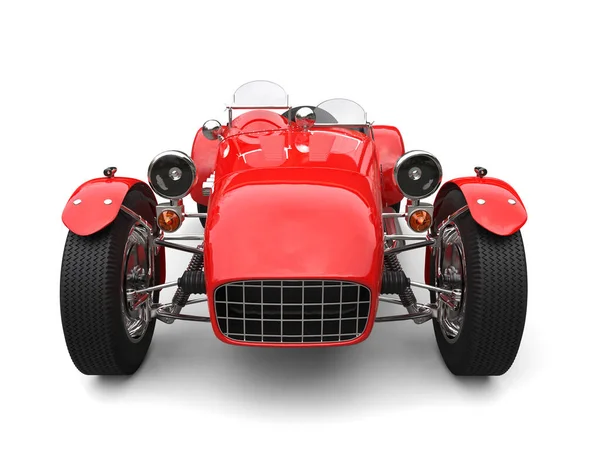 Brilhante Vermelho Vintage Open Wheel Sport Racing Car Vista Frontal — Fotografia de Stock