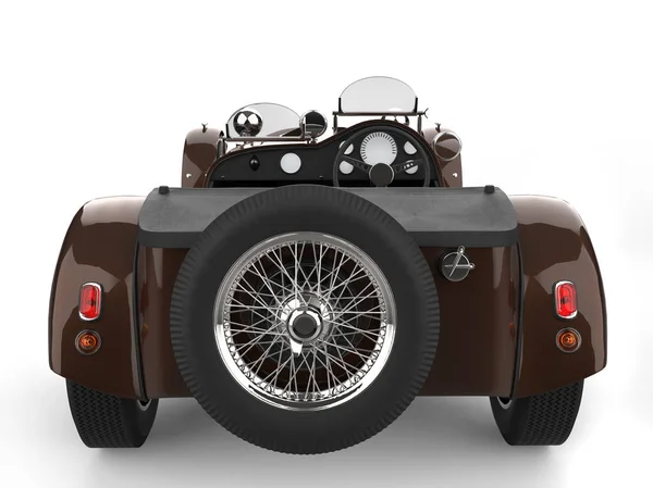 Klasik Metalik Kahverengi Yarış Arabası Arka Manzara — Stok fotoğraf
