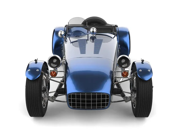 Metallic Sea Blue Vintage Open Wheel Sport Racing Car Vista — Fotografia de Stock