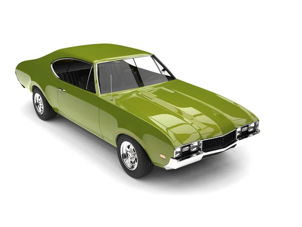 Metalowy Wapienny Zielony Vintage Odnowiony Samochód — Zdjęcie stockowe