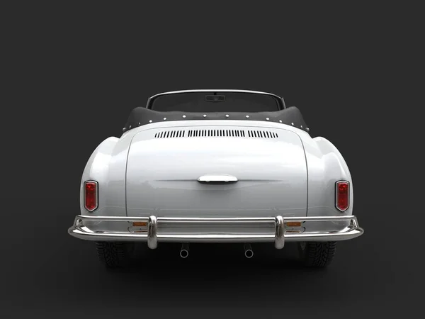 Tamir Edilmiş Eski Beyaz Cabriolet Araba Kuyruk Görünümü — Stok fotoğraf