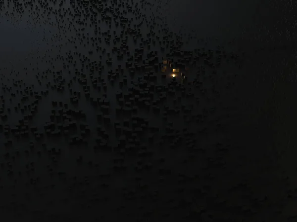 Pequeña Luz Fondo Abstracto Oscuro Ilustración — Foto de Stock