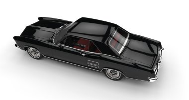 Beyaz arkaplanda siyah araba