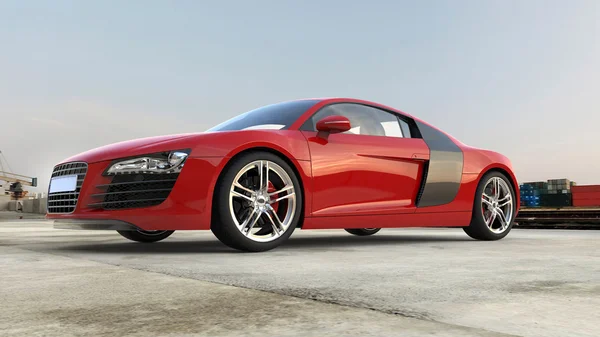 Kırmızı supercar — Stok fotoğraf